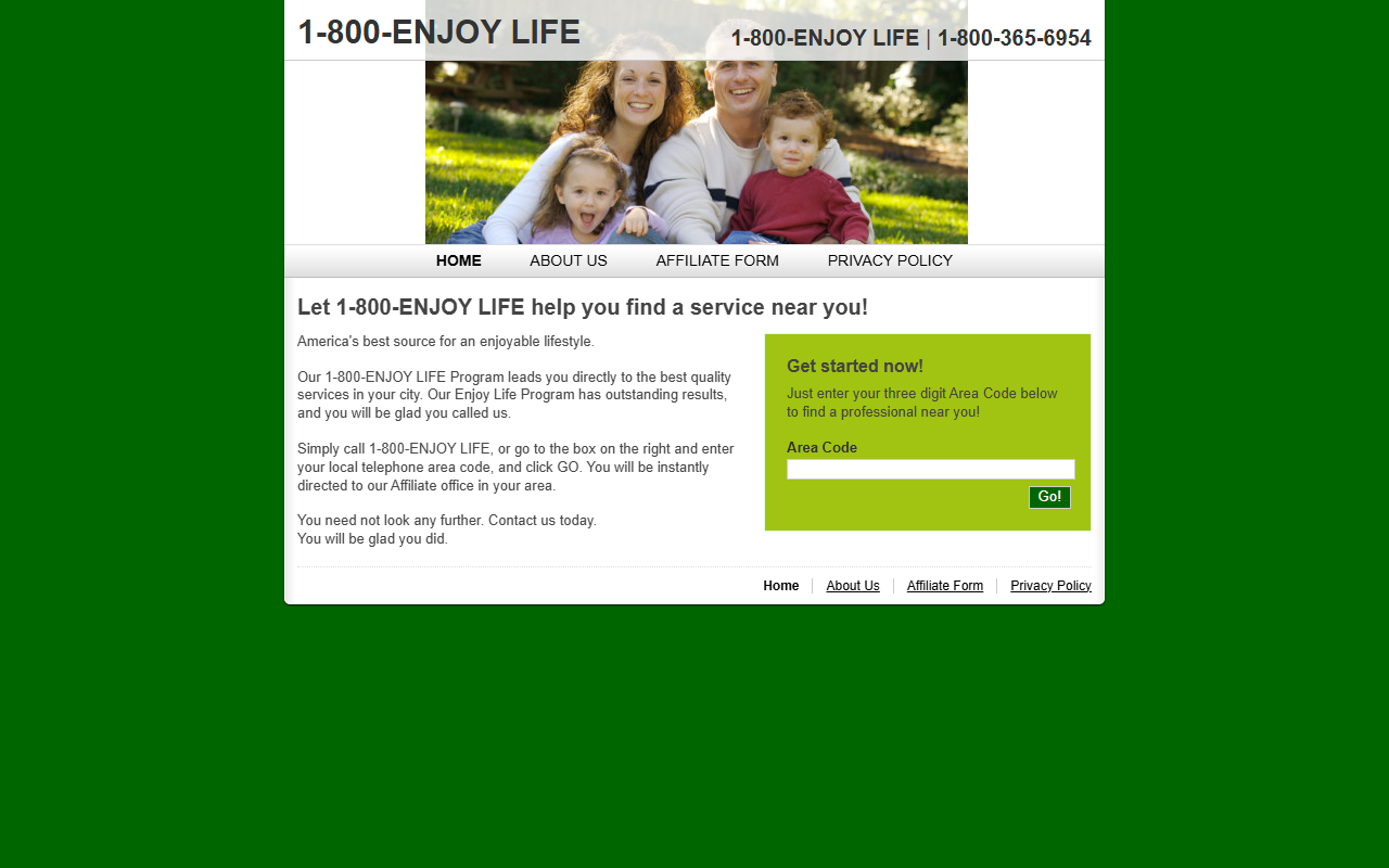 800enjoylife.com screenshot