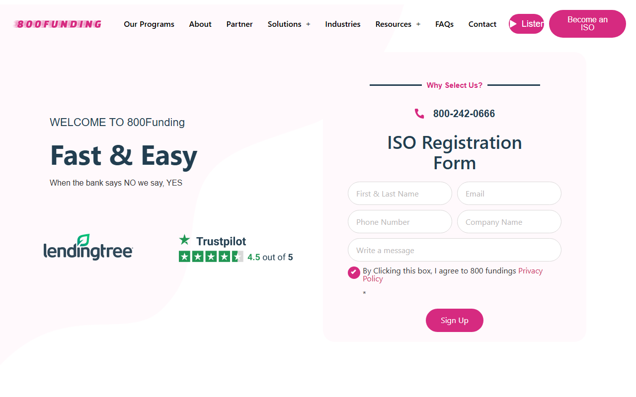 800funding.com screenshot