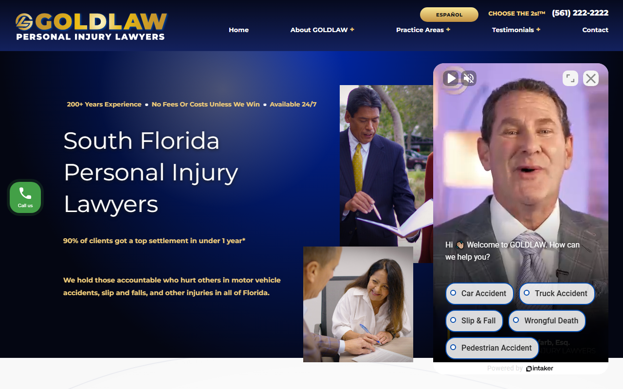 800goldlaw.com screenshot
