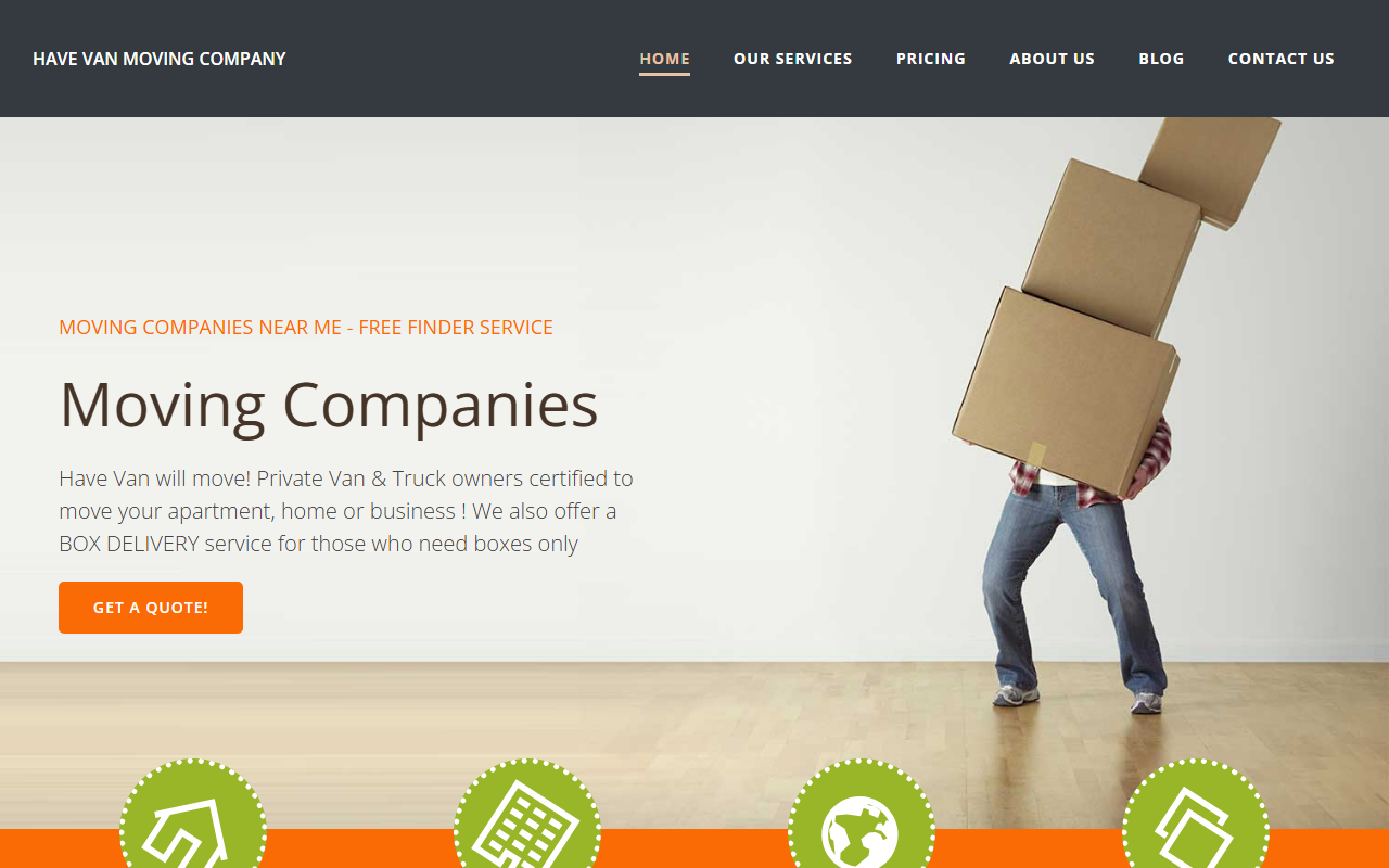 800havevan.com screenshot