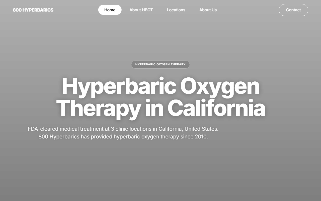 800hyperbarics.com screenshot