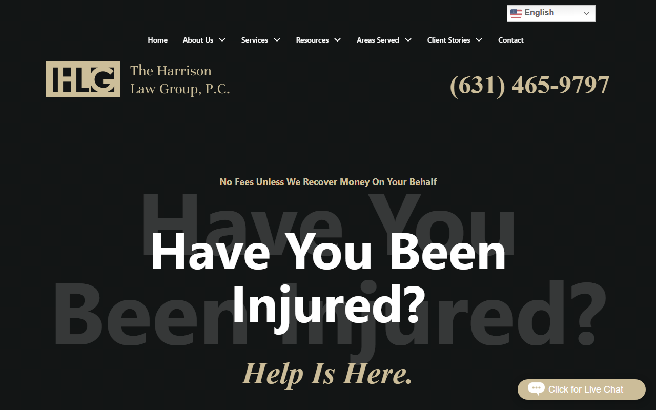 800injurylawny.com screenshot