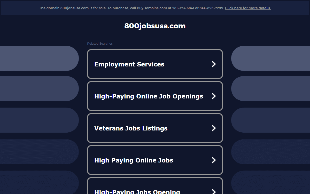 800jobsusa.com screenshot