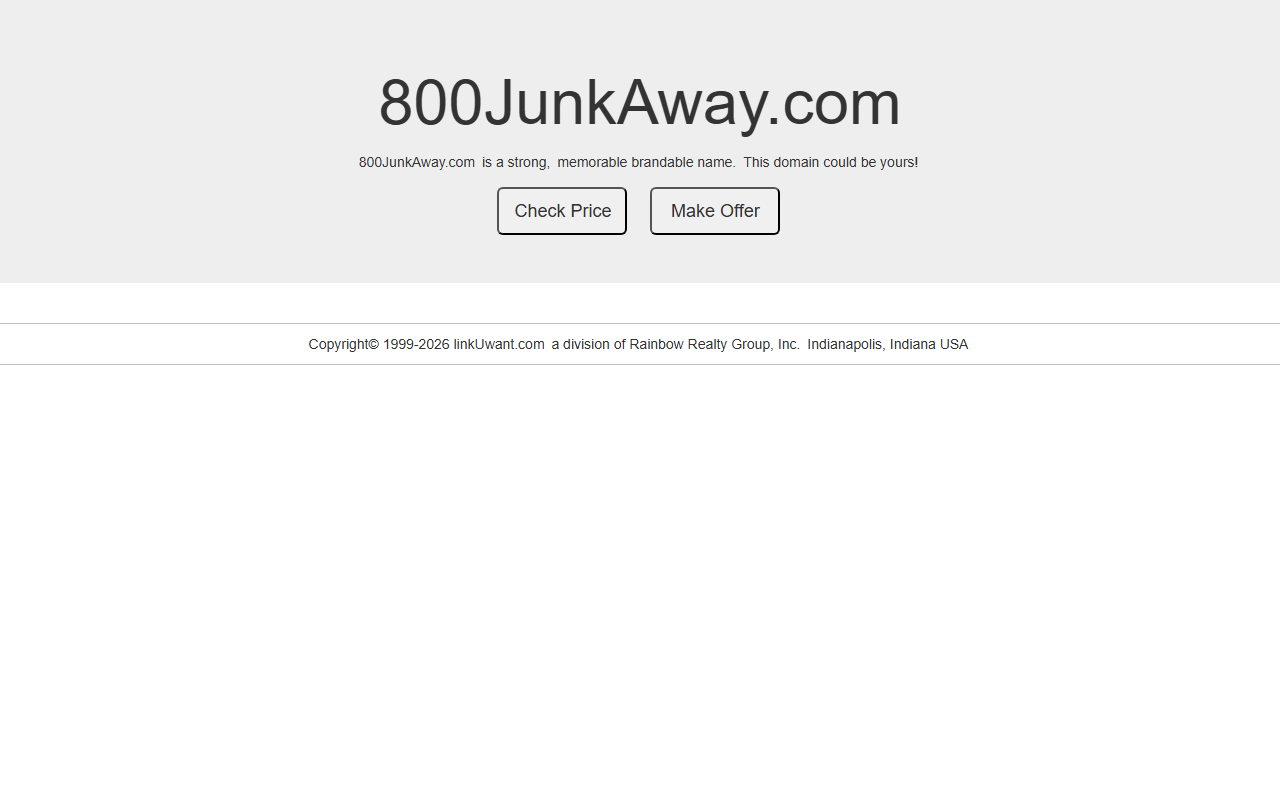 800junkaway.com screenshot