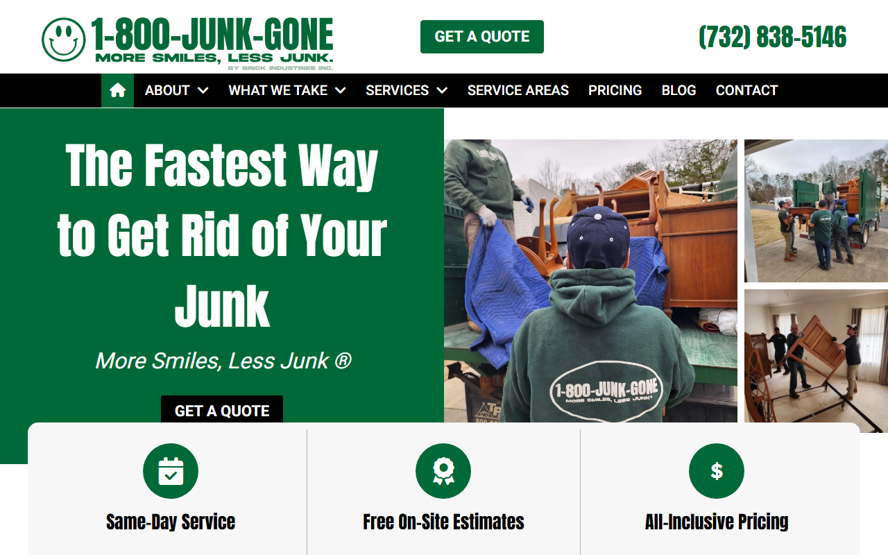 800junkgone.com screenshot