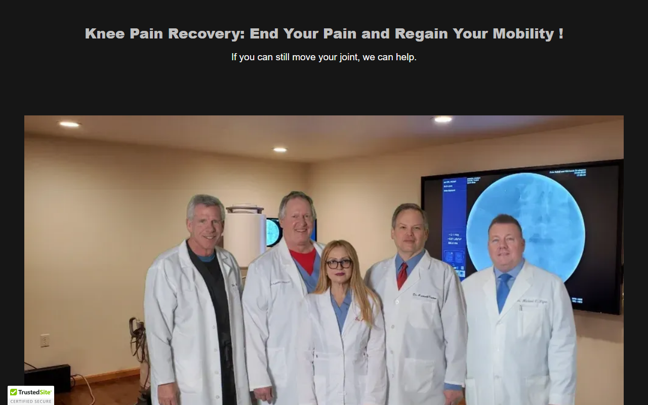 800kneepain.com screenshot