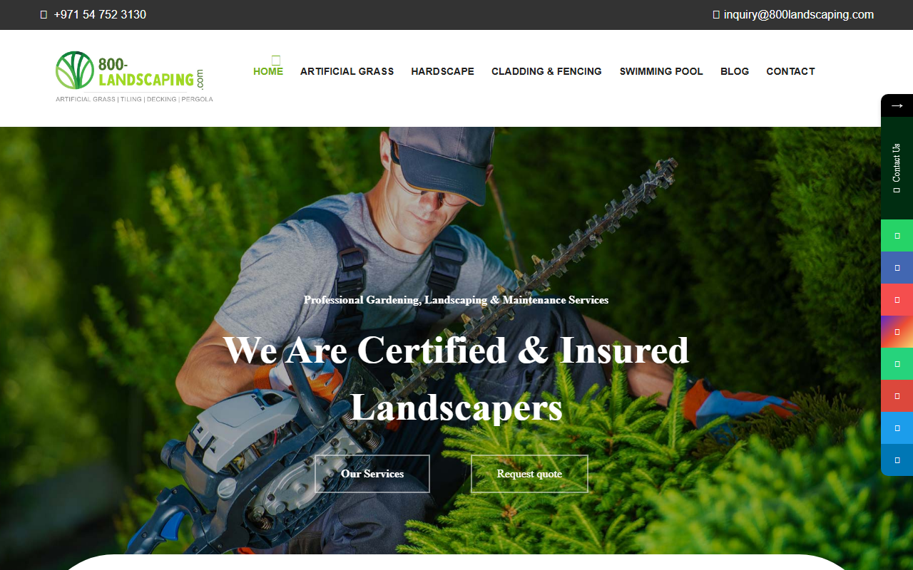 800landscaping.com screenshot