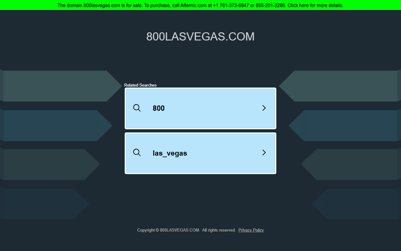 800lasvegas.com screenshot
