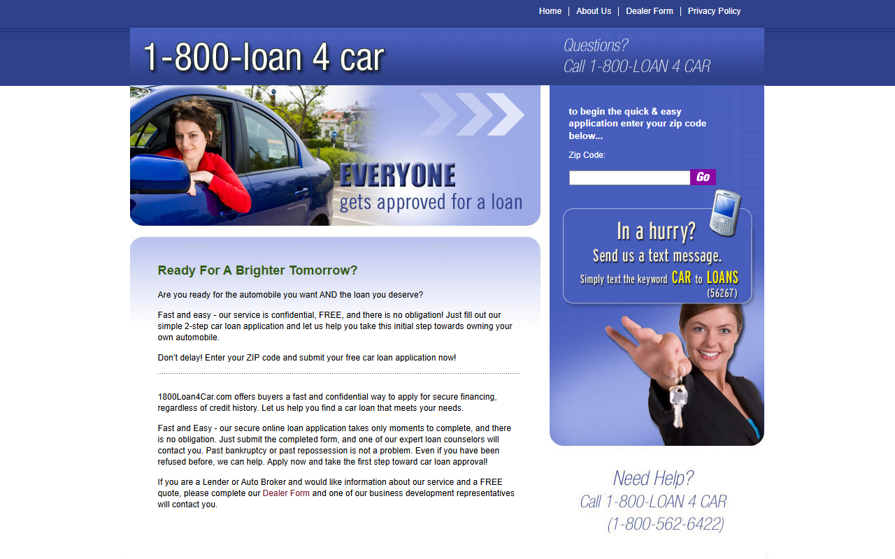 800loan4car.com screenshot