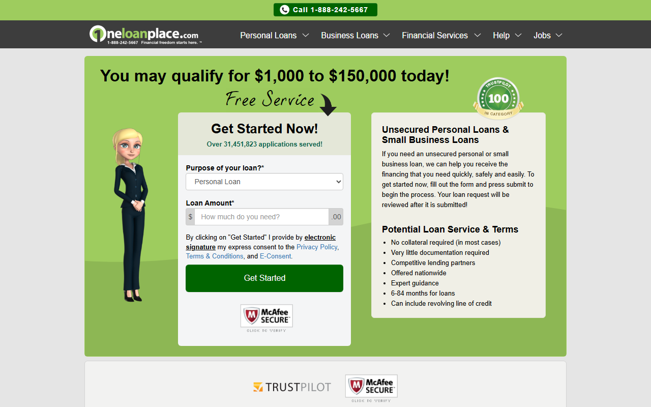 800mymoney.com screenshot
