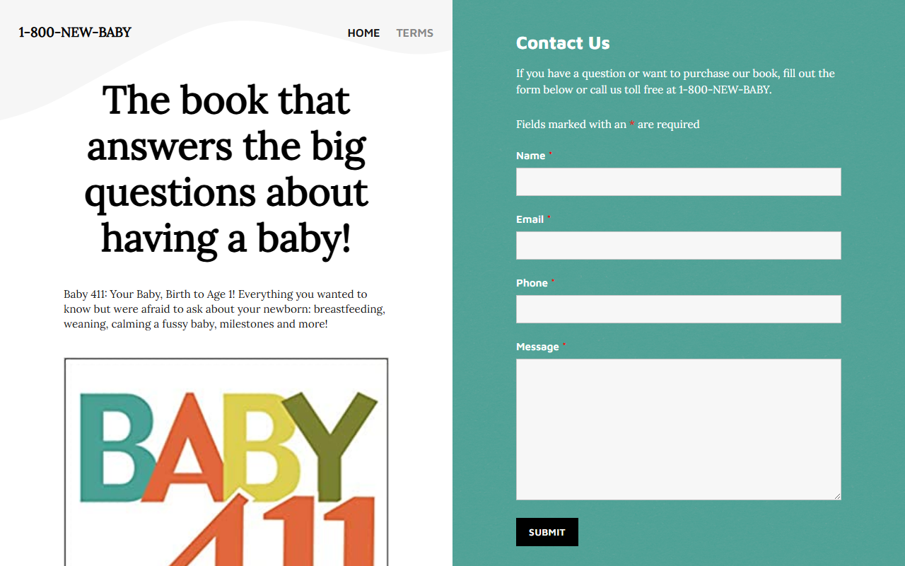 800newbaby.com screenshot