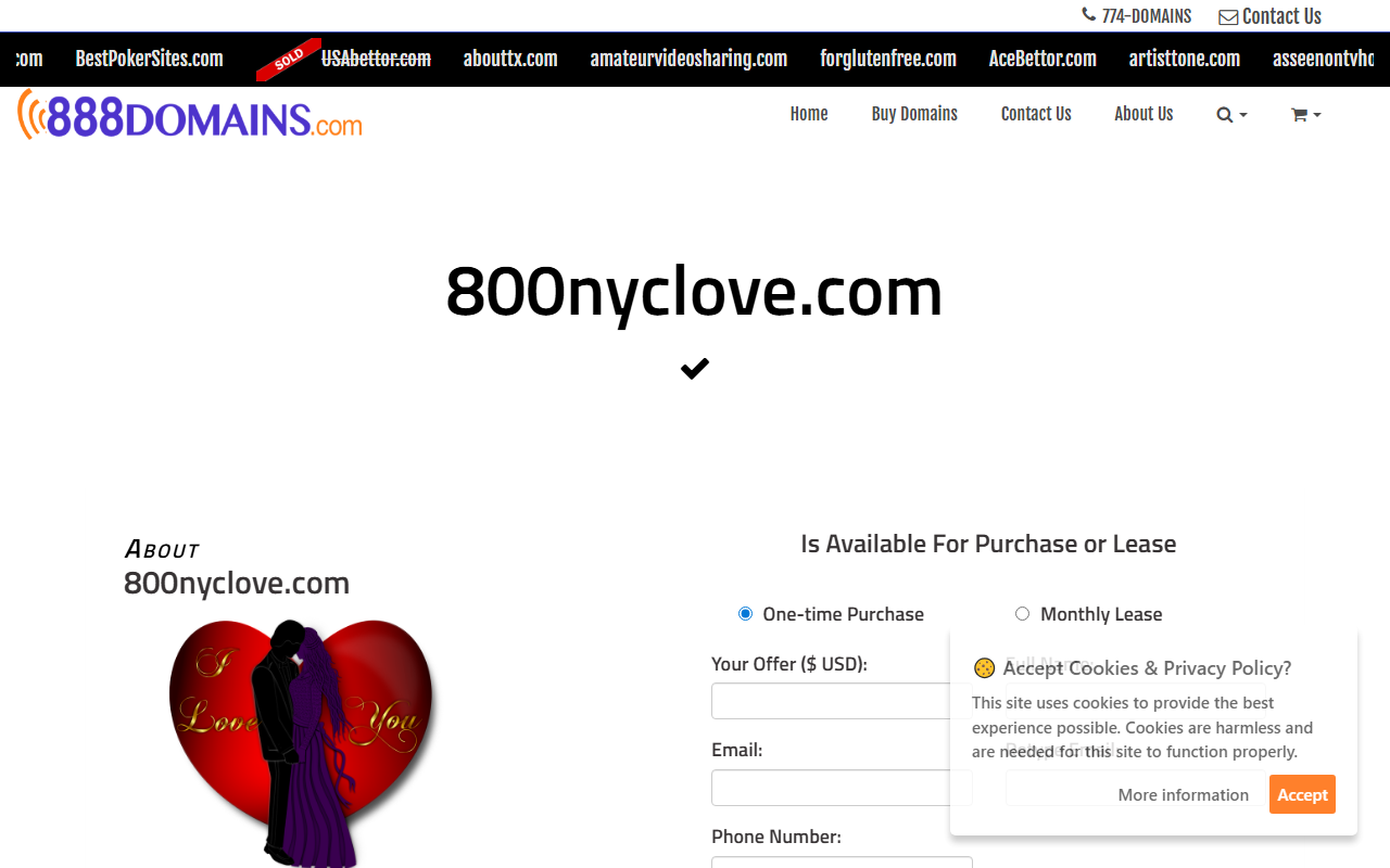 800nyclove.com screenshot