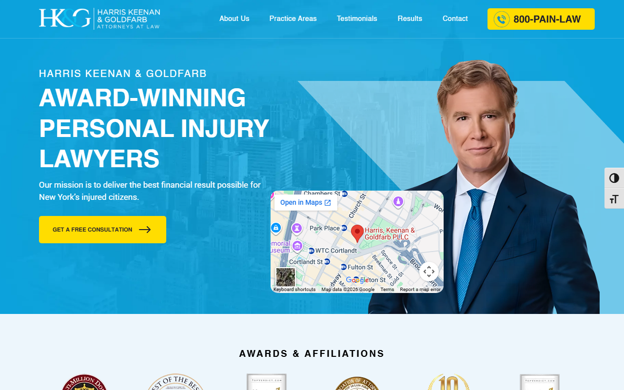 800painlaw.com screenshot