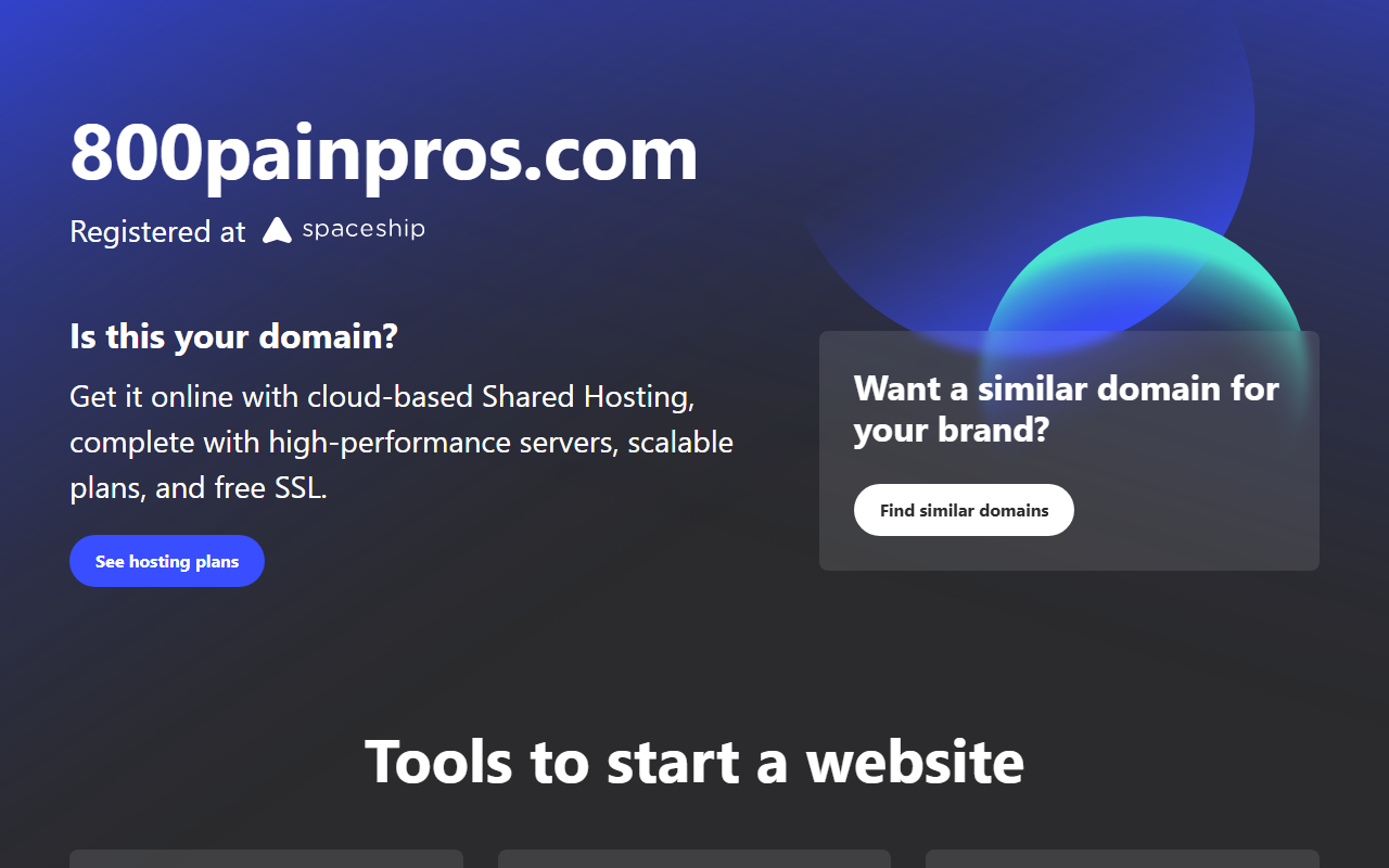 800painpros.com screenshot