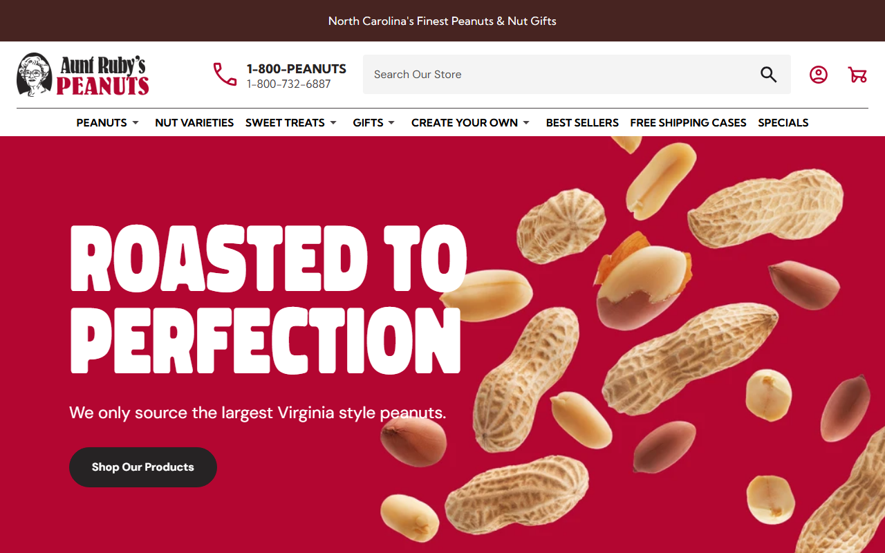 800peanuts.com screenshot