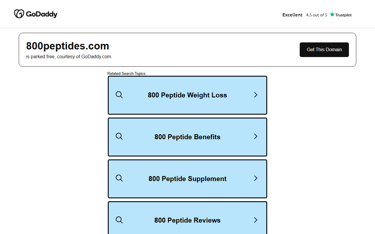 800peptides.com screenshot