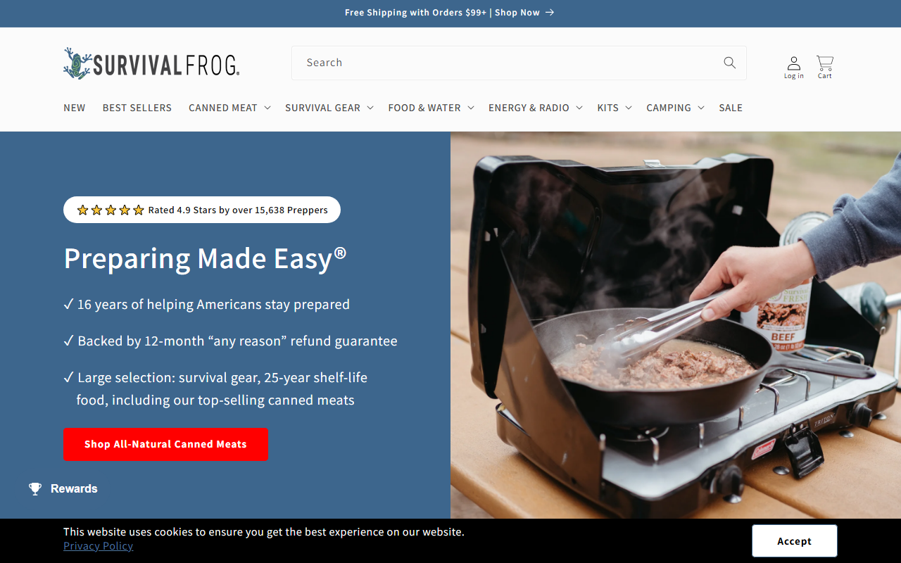 800prepper.com screenshot