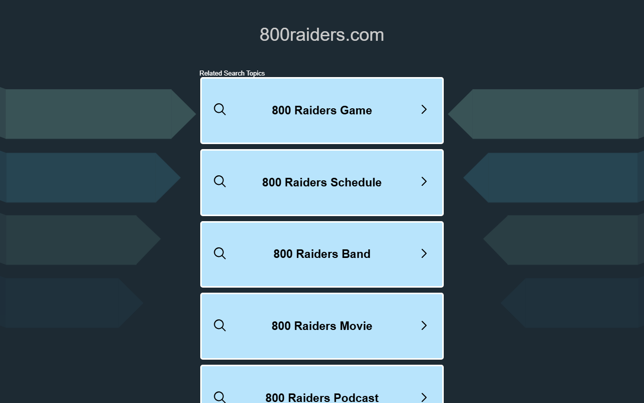 800raiders.com screenshot