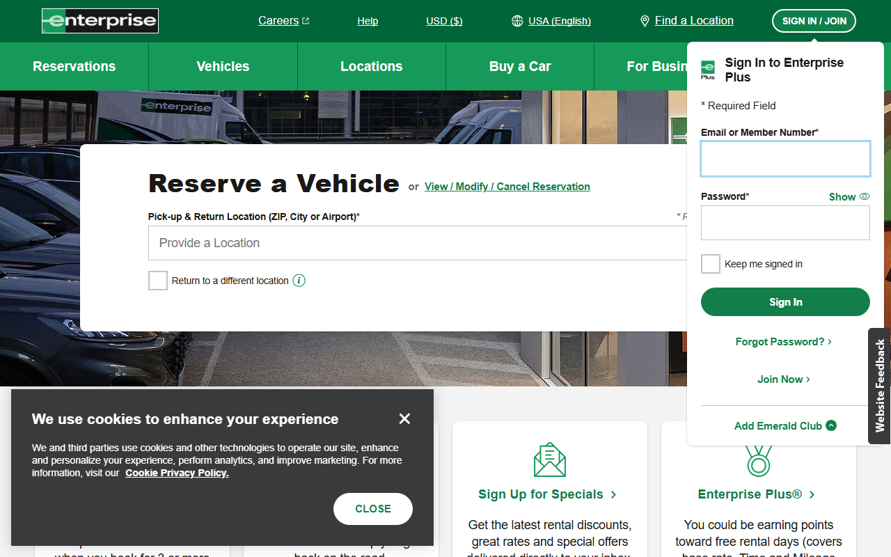 800rentacar.com screenshot