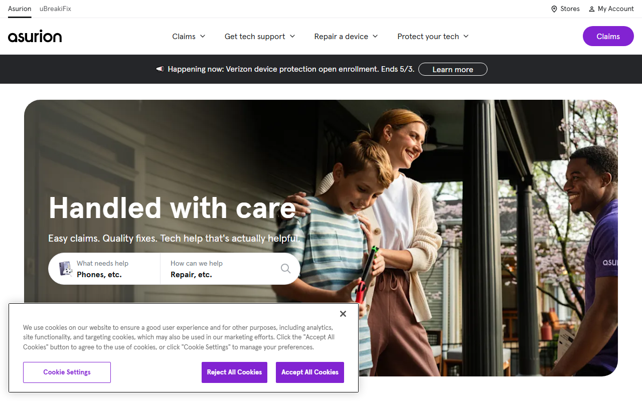 800repairnow.com screenshot