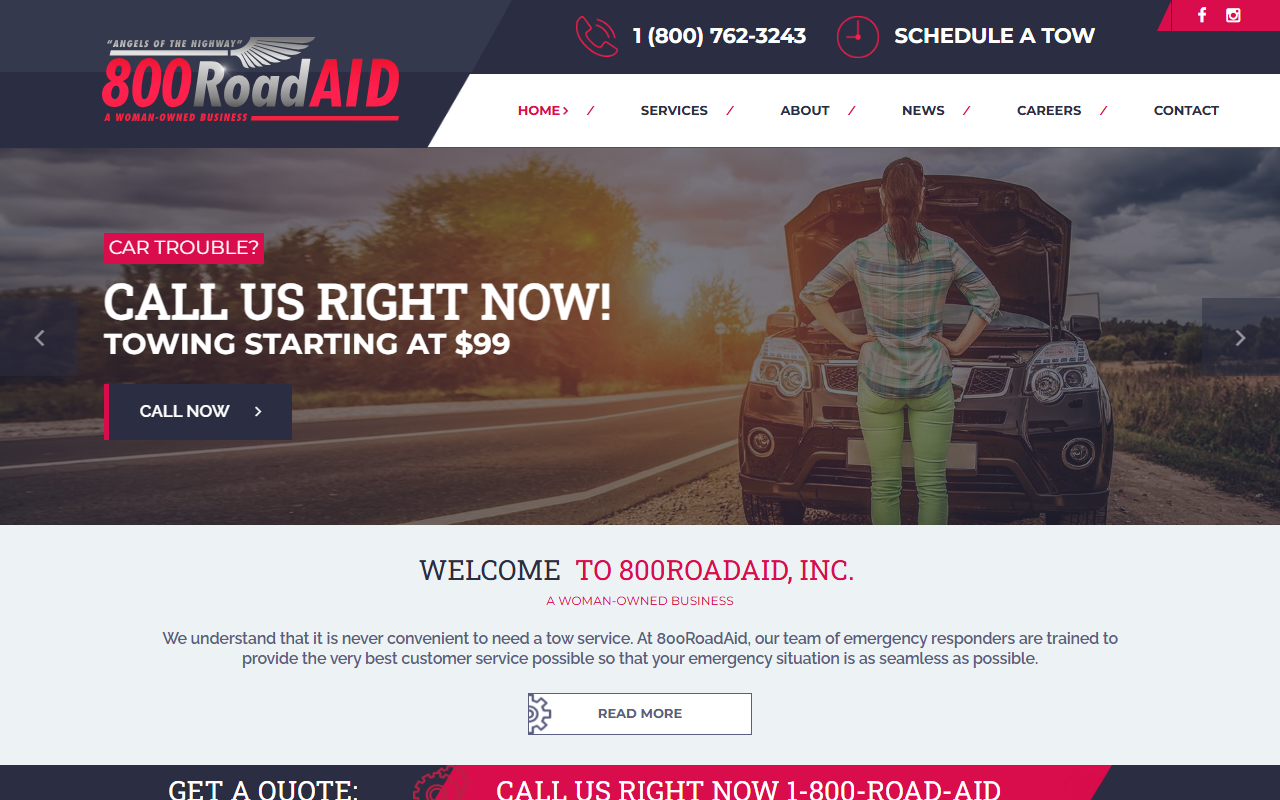 800roadaid.com screenshot