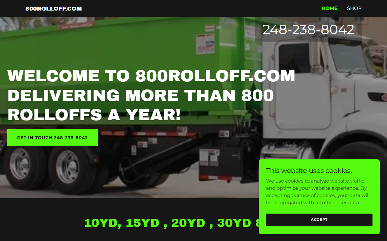 800rolloff.com screenshot