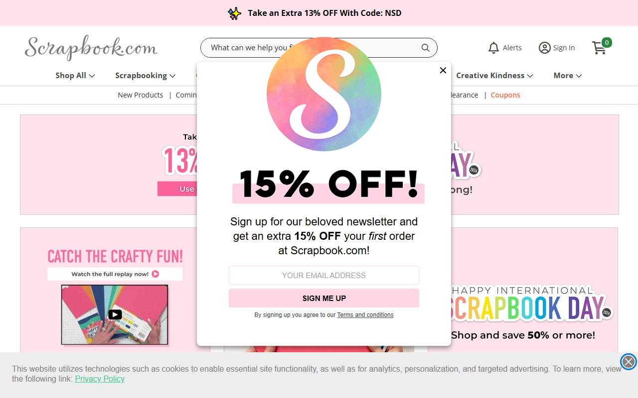 800scrapbook.com screenshot
