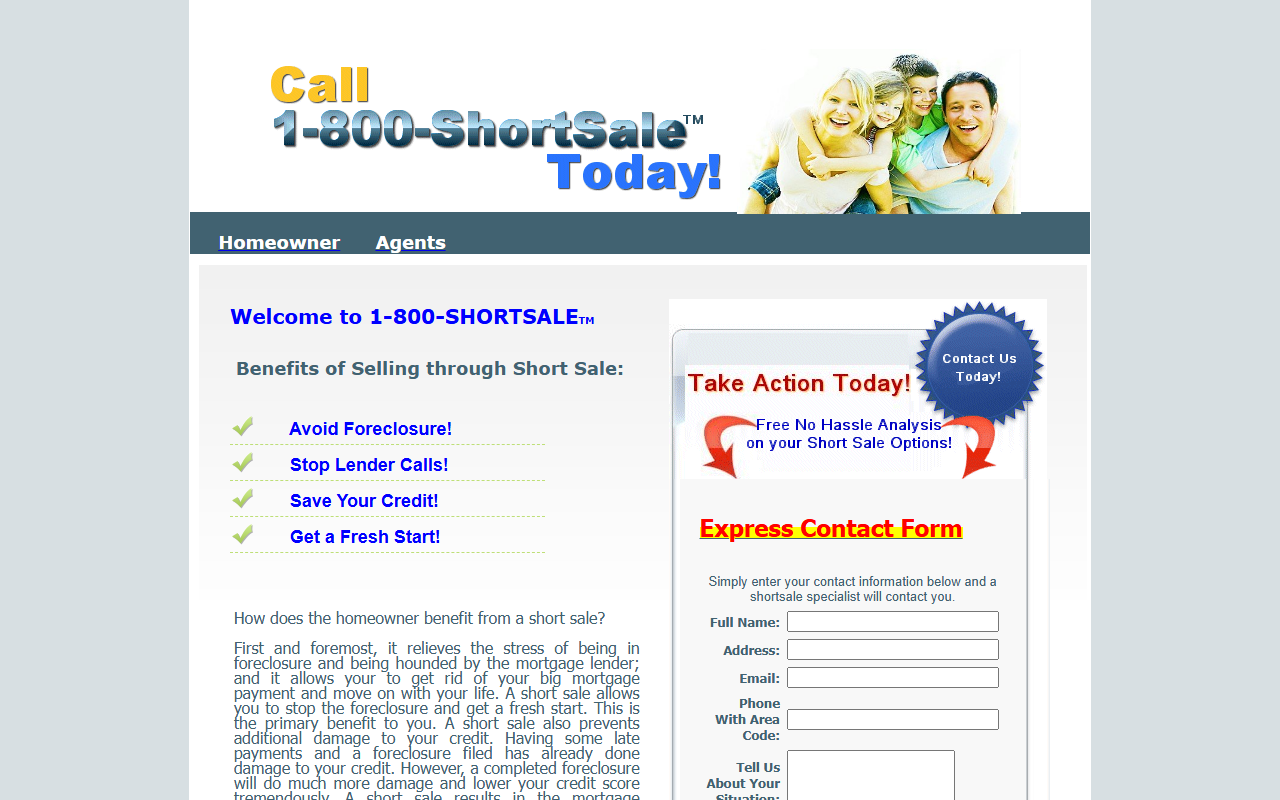 800shortsale.com screenshot