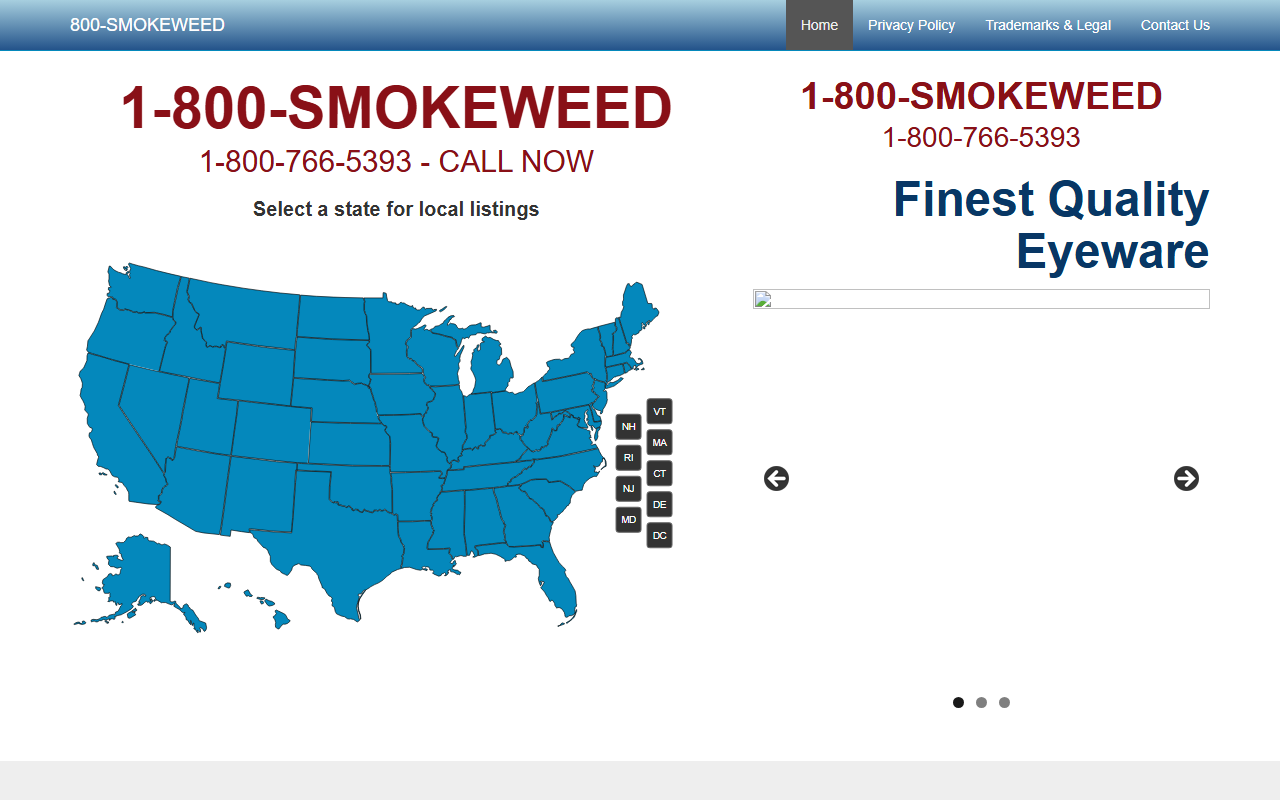 800smokeweed.com screenshot