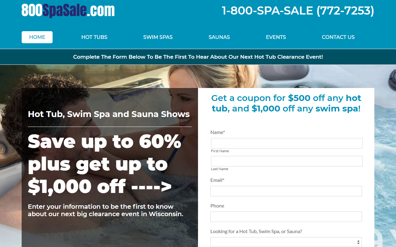 800spasale.com screenshot