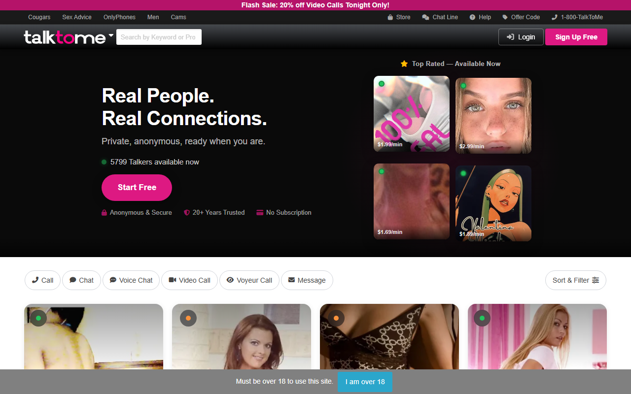 800talk2me.com screenshot