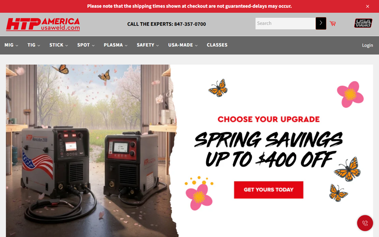 800usaweld.com screenshot