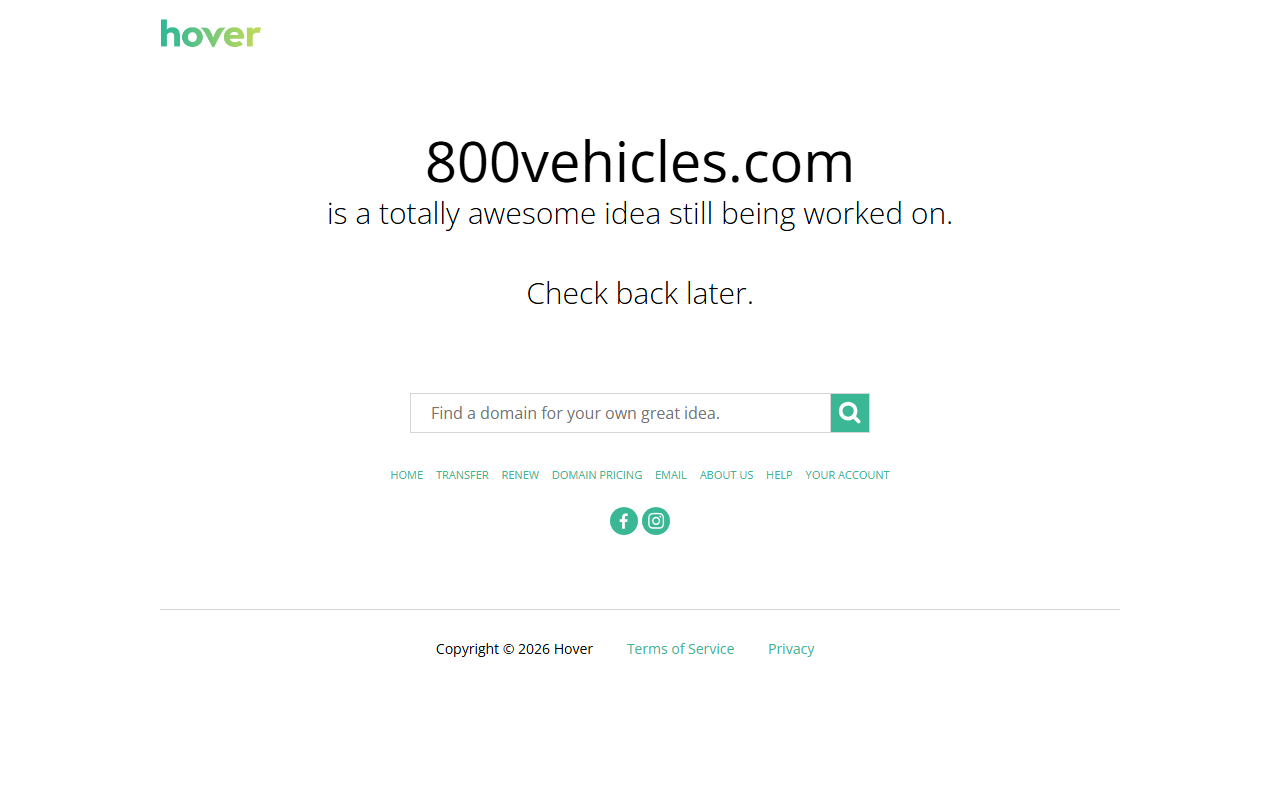 800vehicles.com screenshot