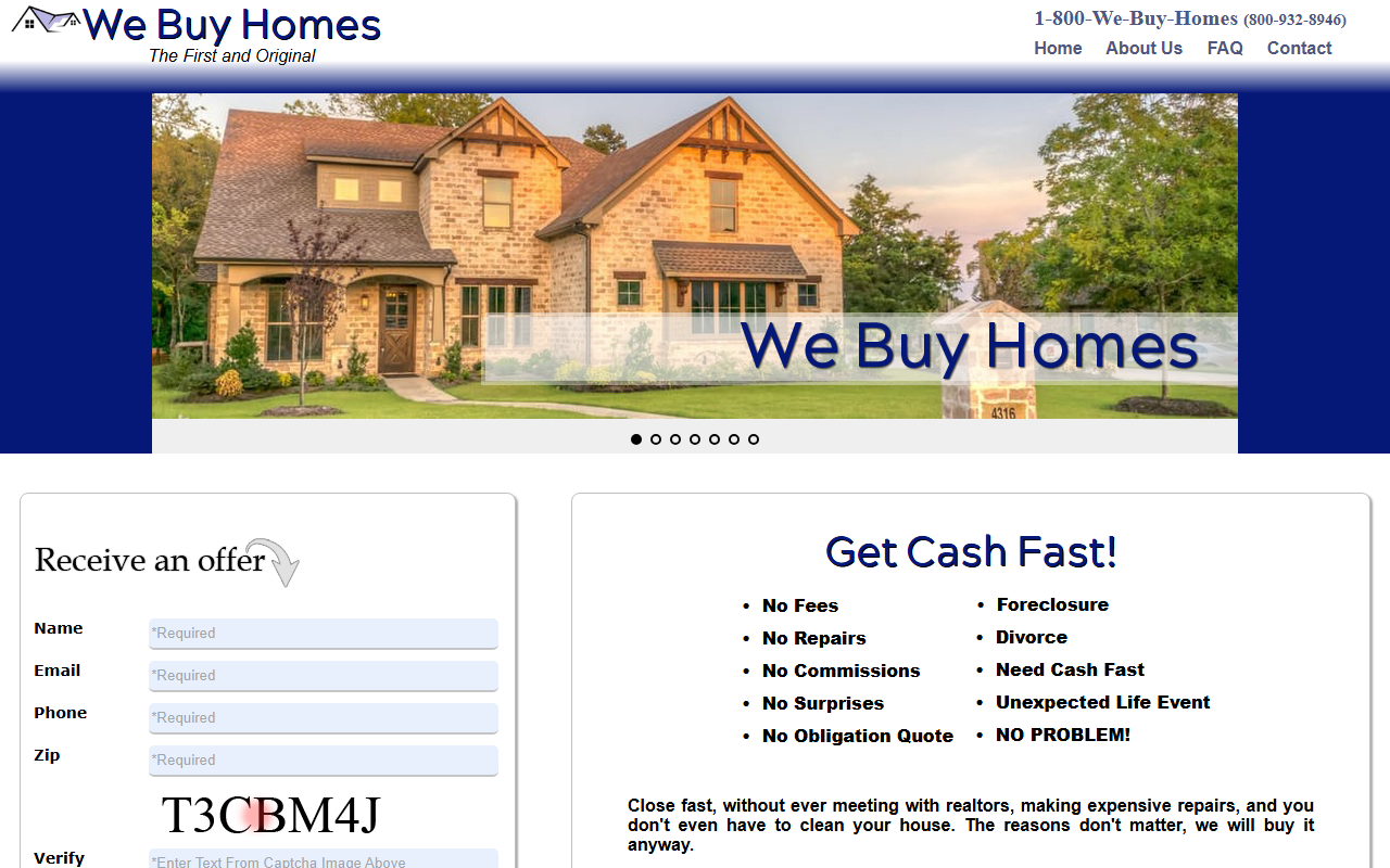 800webuyhouses.com screenshot