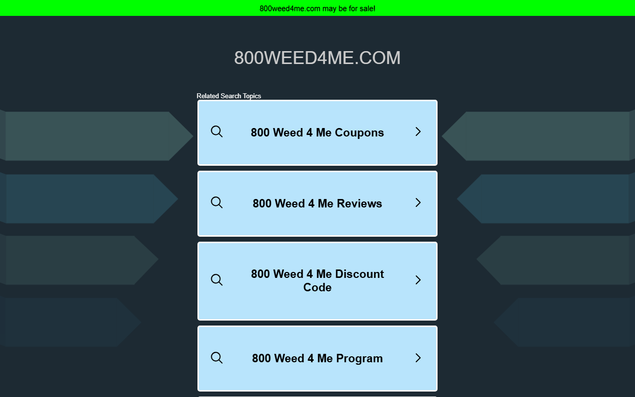 800weed4me.com screenshot