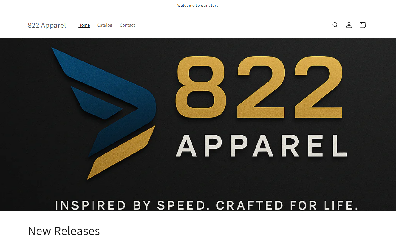 822apparel.com screenshot