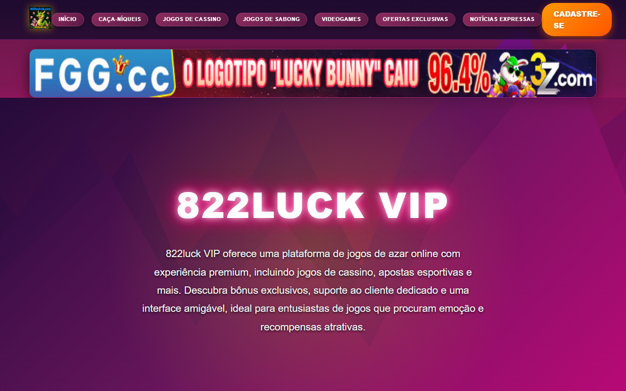 822luckvip.com screenshot
