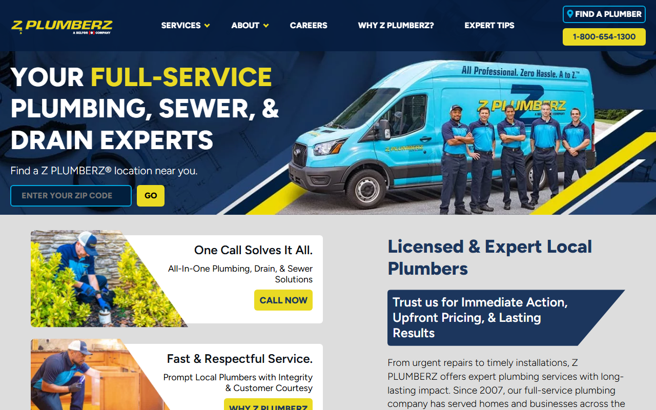 833-plumberz.com screenshot