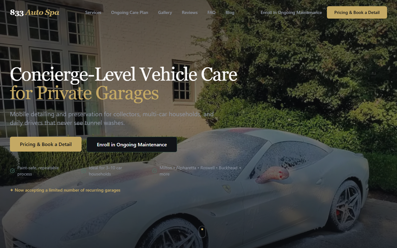 833autospa.com screenshot