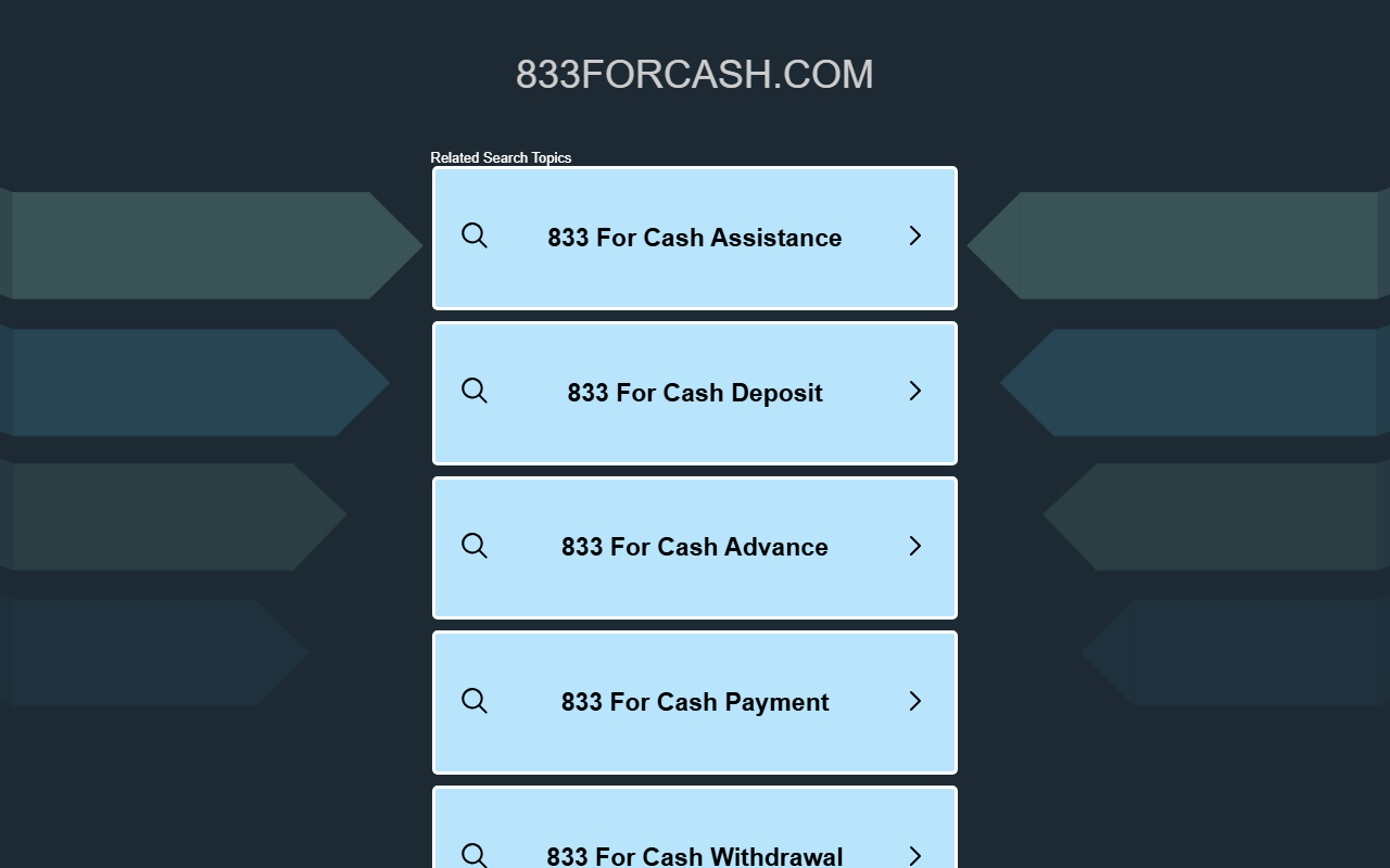 833forcash.com screenshot