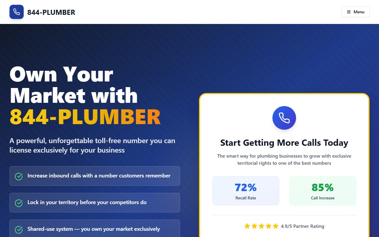 844plumber.com screenshot