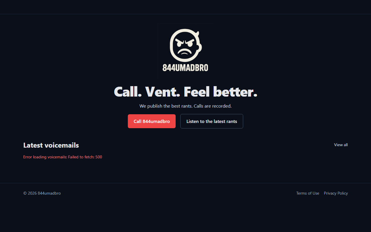 844umadbro.com screenshot