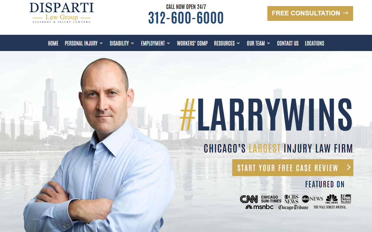 855-larry-wins.com screenshot