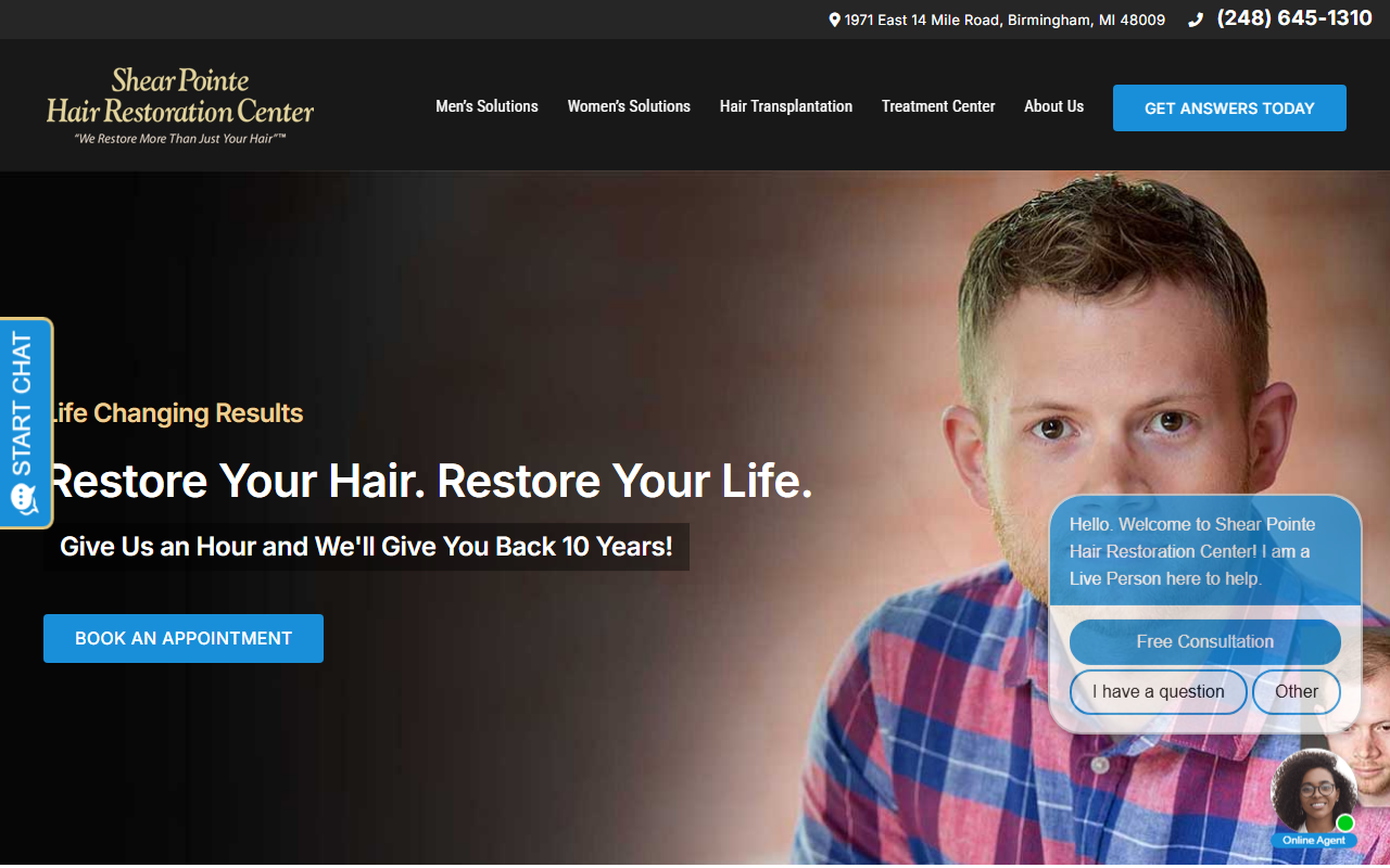 855383hair.com screenshot