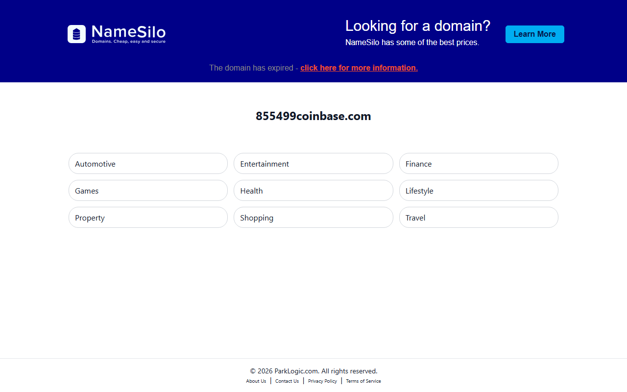 855499coinbase.com screenshot