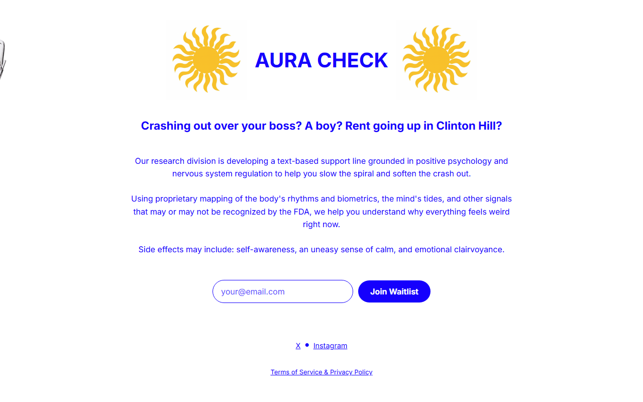 855auracheck.com screenshot