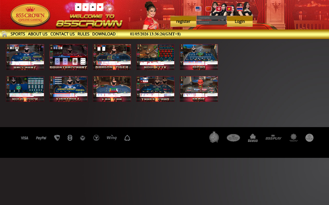 855crownnew.com screenshot
