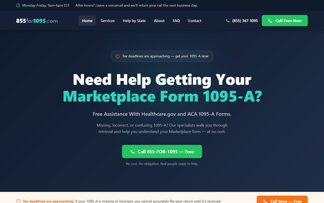 855for1095.com screenshot