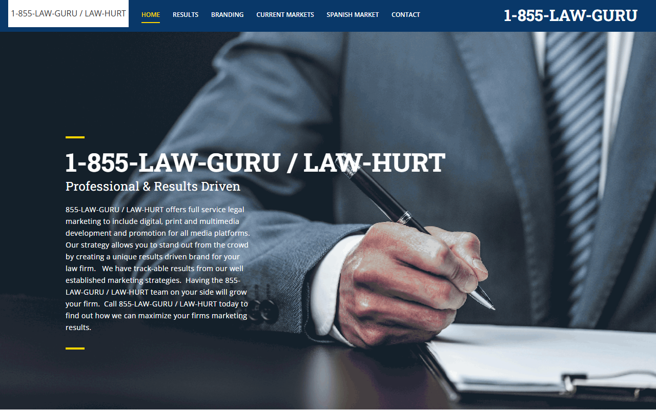 855lawguru.com screenshot