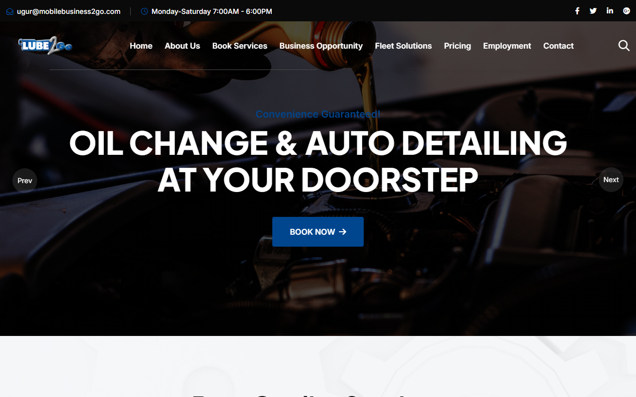 855lube2go.com screenshot